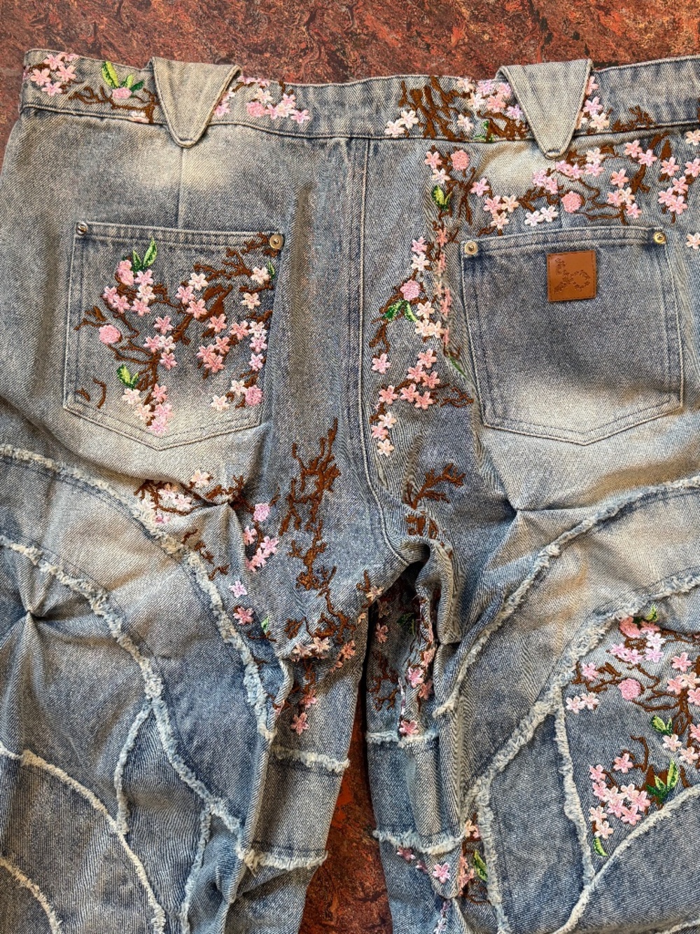 Badson Cherry Blossom Jeans Unisex Size XL - Picture 4 of 16